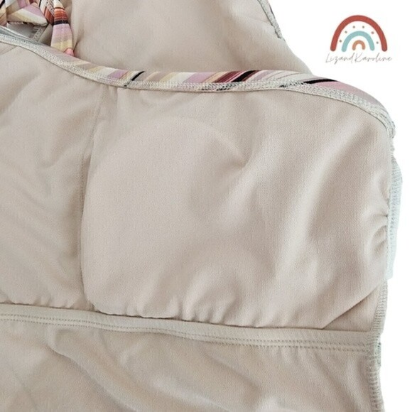 New! Aqua Couture One Shoulder Boho Stripes Tie Knot Bow One Piece Swimsuit - Picture 8 of 12